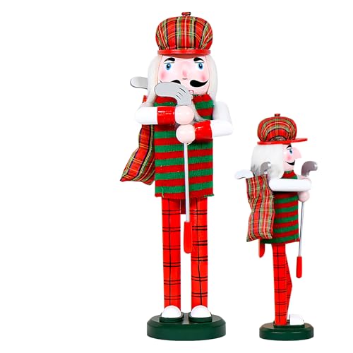 Biniveil Nussknacker Figuren - Weihnachtsgardesoldaten,35 Zentimeter Holzfigur Deko Für Familienfeier Kinder Outdoor Zuhause Eingang von Biniveil