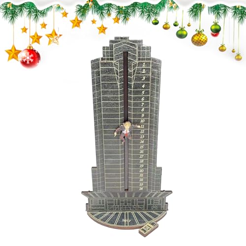 Biniveil Schiebender Weihnachts-Countdown-Kalender | 24-Tägiger Countdown bis Weihnachten in Holz als ration - Saisonale Mittelstück Deko für Tisch Biniveil Schiebender Weihnachts-Countdown-Kalender | 24-Tägiger Countdown bis Weihnachten in Holz als ration - Saisonale Mittelstück Deko für Tisch von Biniveil