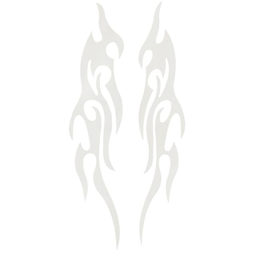 Biniveil Sticker Für Krafträder | Flammen Design | Wasserdichte Abzeichen 2er Set Für Roller Stoßstange Briefkasten Motorschlitten Skateboard LKW von Biniveil