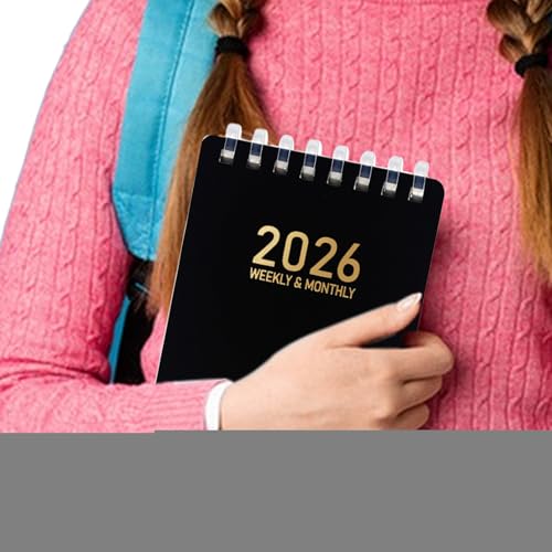 Biniveil Tagesplaner Notizbuch, 2026 Ringbuch, A7 Taschenformat Buch Für Zeichnen Ausbildung Pflege Studium Recherche Beruf Termine von Biniveil