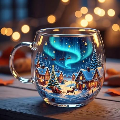 Biniveil Weihnachtskaffeetassen | Weihnachtstasse Geschenkidee für Weihnachtsstrümpfe - 300ml Saisonale Getränkebehälter Für Heiße Schokolade Latte Wein von Biniveil
