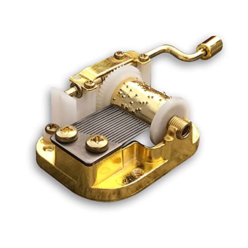 Spieluhr Ersatzteile Golden Handkurbel Sankyo Musikalischer Mechanismus für DIY Spieldose (Option 30 Melodien) (Hedwigs Theme) von BinkeGG