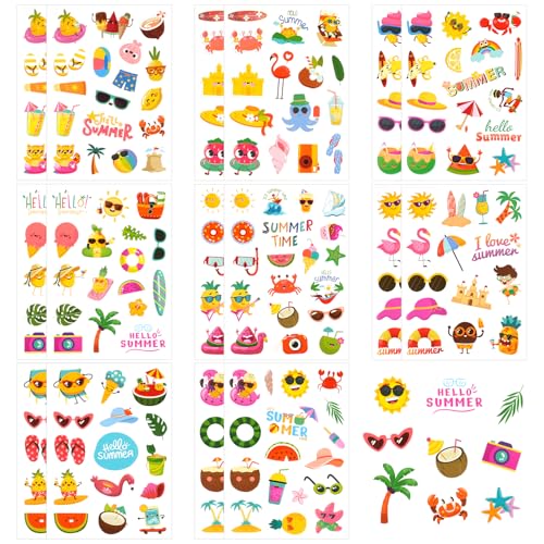 262 Stück Sommer Sticker Kinder, 16 Blatt Sticker Urlaub,Cartoon Aufkleber Kinder, Pool Ananas Sonne Bunte Hawaii Strandaufkleber, für Sammelalben Skateboard Kühlschränke Fotoalben Notizbücher 262 Stück Sommer Sticker Kinder, 16 Blatt Sticker Urlaub,Cartoon Aufkleber Kinder, Pool Ananas Sonne Bunte Hawaii Strandaufkleber, für Sammelalben Skateboard Kühlschränke Fotoalben Notizbücher von Binlava