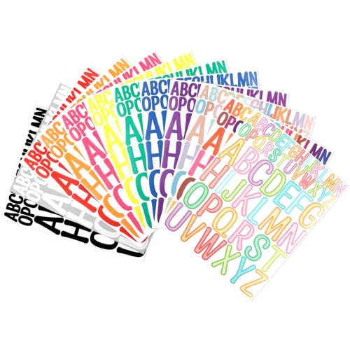 624 Stück Buchstaben Aufkleber Bunte, 12 Blatt Klebebuchstaben Wetterfest, Personalisiert Buchstaben Sticker, Buchstaben zum Aufkleben für Scrapbooking, Grußkarten, Postfach, Schilder, DIY 624 Stück Buchstaben Aufkleber Bunte, 12 Blatt Klebebuchstaben Wetterfest, Personalisiert Buchstaben Sticker, Buchstaben zum Aufkleben für Scrapbooking, Grußkarten, Postfach, Schilder, DIY von Binlava