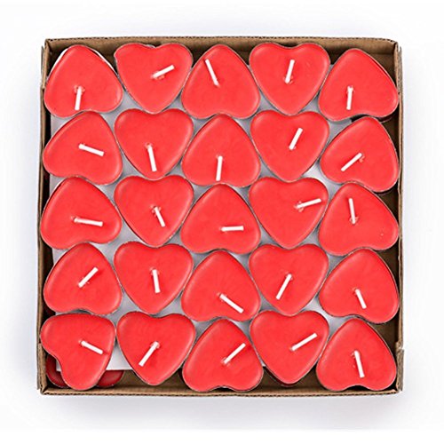 Binnan 50 Stücke Herzform Teelichter Set,Rauchfreie Herzform Kerzen Romantische Hochzeit,Geburtstag,Valentinstag Kerzen Binnan 50 Stücke Herzform Teelichter Set,Rauchfreie Herzform Kerzen Romantische Hochzeit,Geburtstag,Valentinstag Kerzen von Binnan