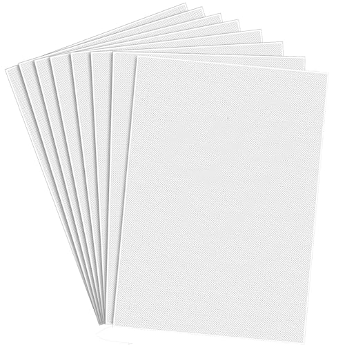 Binnan 8pcs A4 Selbstklebende Wasserlösliche Stickvlies,Bedruckbares Stickpapier,Wasserlösliches Klebevlies Auflösen,Stickvorlagen Wasserlöslich Geeignet zum Zeichnen und Drucken von Stickmustern von Binnan