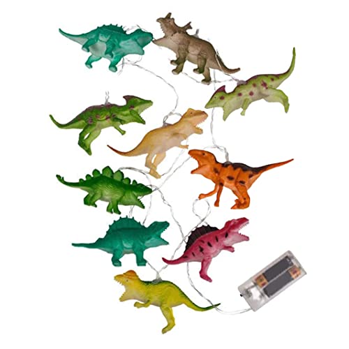 Binnan Lichterketten,10er LED Dino Lichterkette 3D-Nachtlicht 1,70 m USB Draht Lichterketten Dinosaurier Deko Lampe für Halloween Kinderzimmer Party Deko von Binnan