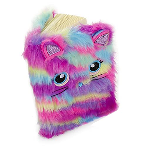 Binnan Plüsch Notizbücher Tagebuch 3D Plüsch Notizbuch Katze Mädchen Schule Notizblock für Mädchen, Kinder von Binnan