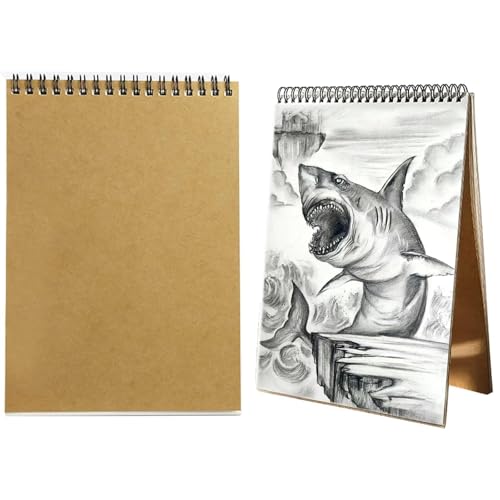 Binnan Spiralgebundenes Sketchbook,Zeichenblock A4 Skizzenbuch 30 Blatt,160gsm Blanko Skizzenblock Spiralgebundenes für Zeichnungen und Skizzen,Skizzenbuch für Kinder Erwachsen von Binnan
