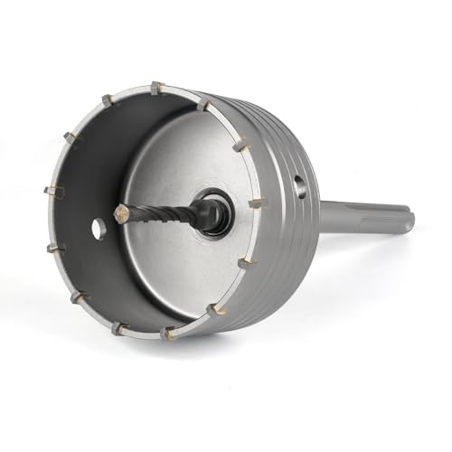 BINOTA Betonlochsäge 110 mm, Kreisbohrer, Lochsäge, mit SDS MAX Schaft, für Beton, Zement, Ziegel, Mauer, Stein, Mauerwerk von Binota