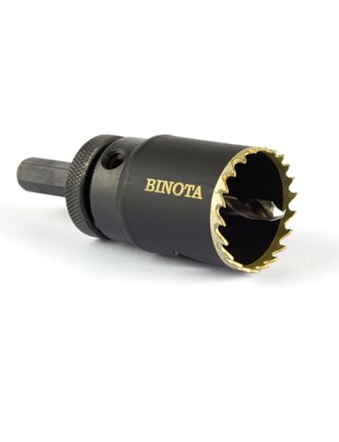 BINOTA Bi-Metall M42-Lochsäge 40 mm, für Metall, Holz, Sperrholz, PVC, Faserplatten, Gipsplatten von Binota