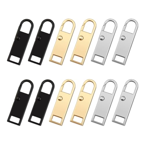12 Stück Reißverschluss Zipper, Zipper für Reißverschluss, Abnehmbares Metall Zipper Pull, Reisverschluss-Zipper, Ersatz Reißverschluss Reparatur set, für Rucksäcke, Jacken, Jeans, Koffer, Gepäck 12 Stück Reißverschluss Zipper, Zipper für Reißverschluss, Abnehmbares Metall Zipper Pull, Reisverschluss-Zipper, Ersatz Reißverschluss Reparatur set, für Rucksäcke, Jacken, Jeans, Koffer, Gepäck von Bipl