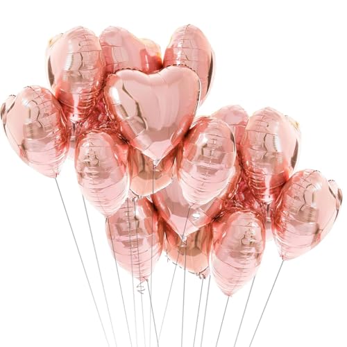 25 Stück Luftballons Hochzeit, Herzluftballons Roségold, 18 Zoll Herz Folienballon, Helium Ballons, für Hochzeitsfeier, Anniversary, Heiratsantrag Party, Geburtstag, Valentinstag JGA Party Deko 25 Stück Luftballons Hochzeit, Herzluftballons Roségold, 18 Zoll Herz Folienballon, Helium Ballons, für Hochzeitsfeier, Anniversary, Heiratsantrag Party, Geburtstag, Valentinstag JGA Party Deko von Bipl