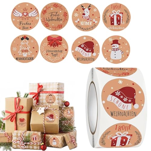 500 Stück Aufkleber Weihnachten,Rund Frohe Weihnachten Sticker,Vintage Selbstklebend Etiketten,Kraftpapier Weihnachtsaufkleber auf Rolle,für Geschenkverpackungen Party Umschlag Dekoration usw (3.8CM) 500 Stück Aufkleber Weihnachten,Rund Frohe Weihnachten Sticker,Vintage Selbstklebend Etiketten,Kraftpapier Weihnachtsaufkleber auf Rolle,für Geschenkverpackungen Party Umschlag Dekoration usw (3.8CM) von Bipl