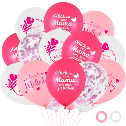 Pinke Luftballons Metallic, 50 Stück Latex Helium Ballons, 12 zoll Rosarot Helium Ballons Geburtstag Deko Mädchen, für Frauen Prinzessin Geburtstag Baby Shower Jubiläum Hochzeit Party JGA Dekoration von Bipl