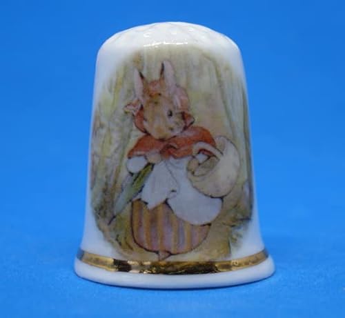 Birchcroft Fingerhut aus Porzellan, Sammlerstück, Beatrix Potter Mrs Rabbit – mit Box Birchcroft Fingerhut aus Porzellan, Sammlerstück, Beatrix Potter Mrs Rabbit – mit Box von Birchcroft China
