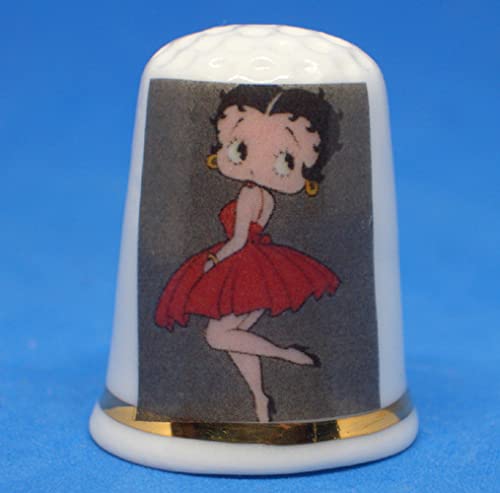 Birchcroft Fingerhut aus Porzellan, Sammlerstück, Betty Boop City Girl, in Geschenkbox von Birchcroft China