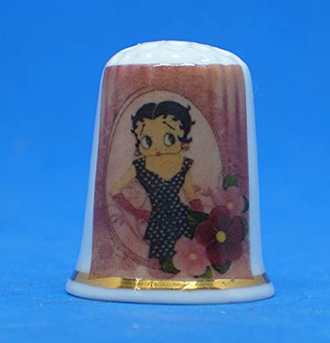 Birchcroft Fingerhut aus Porzellan, Sammlerstück, Betty Boop Roses – in Geschenkbox von Birchcroft China