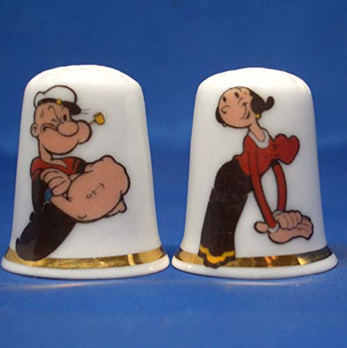 Birchcroft Porzellan-Fingerhut zum Sammeln, Popeye und Olivenöl Birchcroft Porzellan-Fingerhut zum Sammeln, Popeye und Olivenöl von Birchcroft China