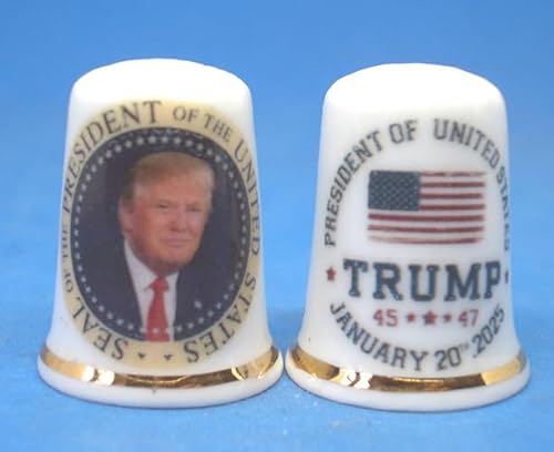 Birchcroft Porzellan-Fingerhut zum Sammeln – Donald Trump & Queen Sate Visit Birchcroft Porzellan-Fingerhut zum Sammeln – Donald Trump & Queen Sate Visit von Birchcroft China