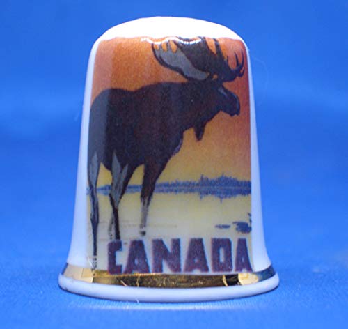 Birchcroft Porzellan-Fingerhut zum Sammeln – Reise-Poster-Serie – Kanada von Birchcroft China