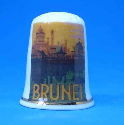 Birchcroft Porzellan-Fingerhut zum Sammeln – Reiseposter Brunei – mit Box Birchcroft Porzellan-Fingerhut zum Sammeln – Reiseposter Brunei – mit Box von Birchcroft China