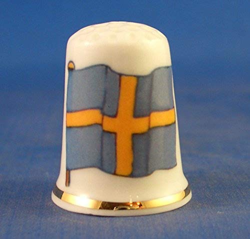 Porzellan-Fahne zum Sammeln von Fingerhut Schwedens Porzellan-Fahne zum Sammeln von Fingerhut Schwedens von Birchcroft China
