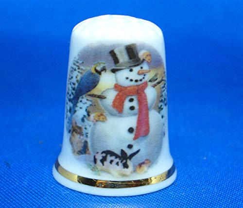 Porzellan-Fingerhut zum Sammeln – Weihnachten Schneemann und Freunde in Geschenkbox Porzellan-Fingerhut zum Sammeln – Weihnachten Schneemann und Freunde in Geschenkbox von Birchcroft China