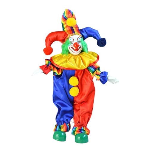 Bireet 38 cm große, lächelnde bunte Porzellan-Clown-Puppen mit beweglichen Gelenken für Kindergeburtstage und Urlaub Bireet 38 cm große, lächelnde bunte Porzellan-Clown-Puppen mit beweglichen Gelenken für Kindergeburtstage und Urlaub von Bireet