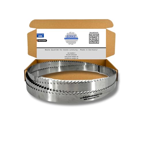 Bandsägeblätter Uddeholm Schwedenstahl 2520-3500mm Breite 25mm für Holz (2845mm x 25mm x 0,5mm ZT8mm) von Birke GbR Schärfdienst Werkzeughandel