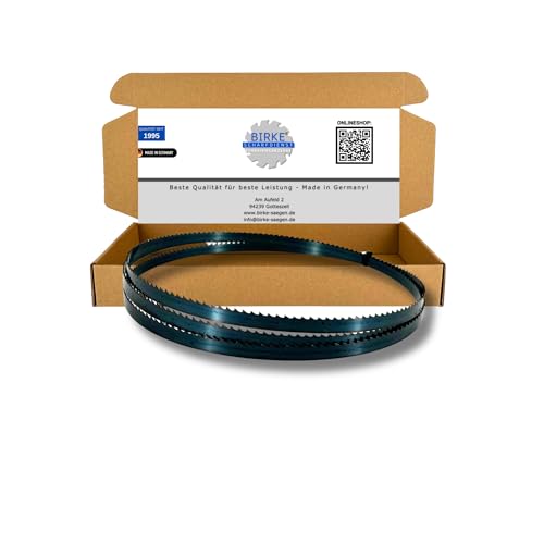 Birke® Bandsägeblatt 2240mm Schwedenstahl - Flexback verschiedene Breiten - Zahnungen/Weich-Hartholz, NE-Metalle, Kunstoff uvm. Made In Germany (2240 x 6 x 0,6 14ZpZ Flexback) von Birke GbR Schärfdienst Werkzeughandel