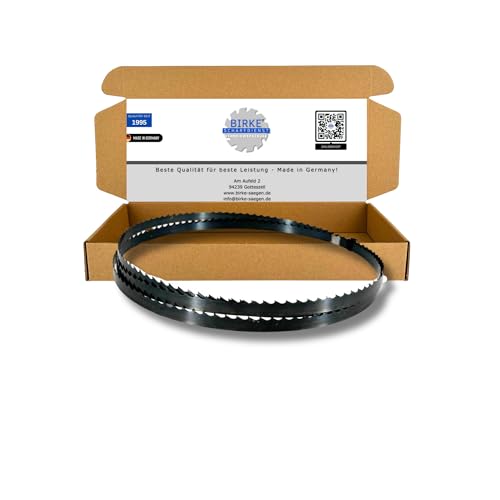 Birke® FLEXBACK & UDDEHOLM Bandsägeblätter 2240mm Breite 6-20mm für Weich- und Hartholz, NE-Schnitte... (2240x10x0,65 4ZpZ (FLEXBACK)) von Birke GbR Schärfdienst Werkzeughandel