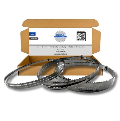Birke® Uddeholm Mischpaket 6/10/15mm Breite 1070-2500mm Länge für Weich-und Hartholz (2180mm 6/10/15mm) von Birke GbR Schärfdienst Werkzeughandel