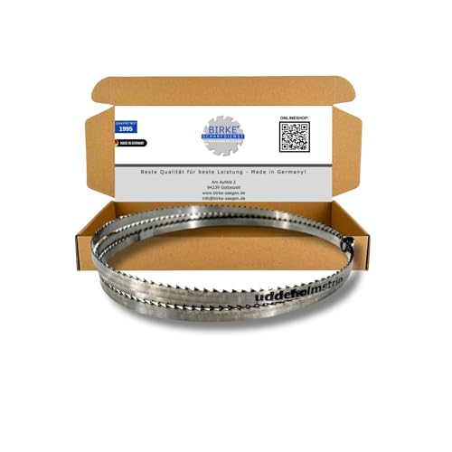 Uddeholm Schwedenstahl Gehärtete Zahnspitzen 1070-2500mm Breite 8mm für Holz (2240mm x 8mm x 0,4mm ZT4mm) von Birke GbR Schärfdienst Werkzeughandel