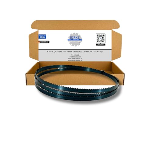 Birke® FLEXBACK & UDDEHOLM Bandsägeblätter 1712mm Breite 6-15mm für Weich- und Hartholz, NE-Schnitte... (1712x10x0,65 6ZpZ (FLEXBACK)) von Birke GbR Scharfdienst Werkzeughandel