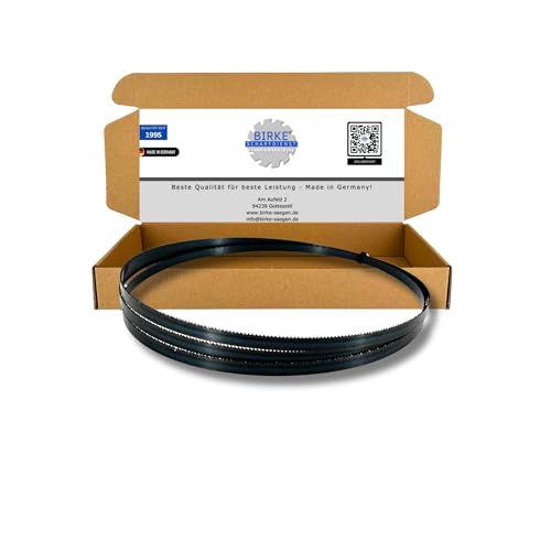 Birke® FLEXBACK & UDDEHOLM Bandsägeblätter 2240mm Breite 6-20mm für Weich- und Hartholz, NE-Schnitte... (2240x8x0,65 14ZpZ (FLEXBACK)) von Birke GbR Scharfdienst Werkzeughandel