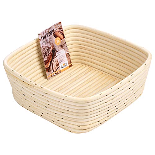 Birkmann, Laib & Seele Gärkörbchen quadratisch, Natur, 25 x 25 cm, Peddigrohr, für Teige bis 2500 g, 209008 Birkmann, Laib & Seele Gärkörbchen quadratisch, Natur, 25 x 25 cm, Peddigrohr, für Teige bis 2500 g, 209008 von Birkmann