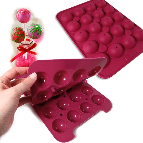 Cake Pop Baker, 2-teilige 3D-Backform aus Silikon: 20 Stiele,25x27,5cm Cake Pop Baker, 2-teilige 3D-Backform aus Silikon: 20 Stiele,25x27,5cm von Birkmann