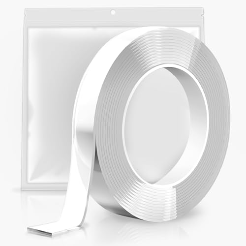 Birllaid Doppelseitiges Klebeband Verlängertes 1.5cmX5m Heavy Duty,abnehmbar klares, starkes Klebeband zum Aufhängen,für Bilder, Poster,Teppich,Wand,Haus,Büro,Outdoor,Auto Birllaid Doppelseitiges Klebeband Verlängertes 1.5cmX5m Heavy Duty,abnehmbar klares, starkes Klebeband zum Aufhängen,für Bilder, Poster,Teppich,Wand,Haus,Büro,Outdoor,Auto von Birllaid