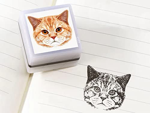 Personalisierter Haustier-Stempel, Hundeporträt, Individueller Gesichtsstempel, Haustiergesicht, Geschenkidee, Tierliebhaber, Katzenporträt Tintenstempel (Weiß) von gors