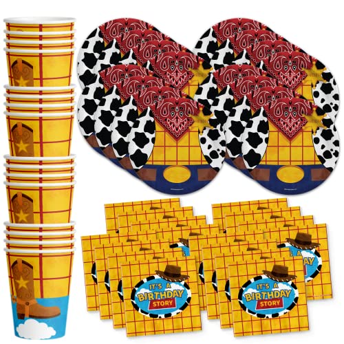 Birthday Story Toy Cowboy Birthday Party Supplies Set Plates Napkins Cups Tableware Kit for 16 Birthday Story Toy Cowboy Birthday Party Supplies Set Plates Napkins Cups Tableware Kit for 16 von Birthday Galore