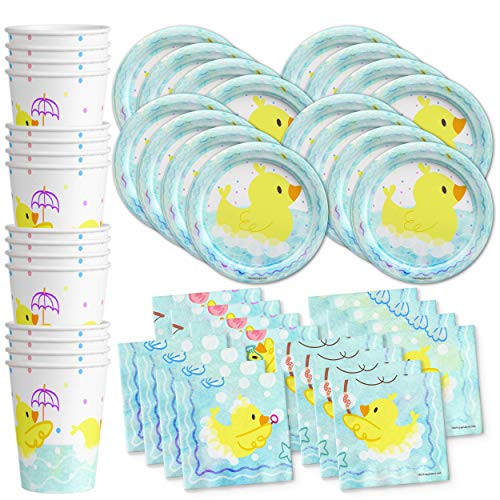 Gummi-Ente Geburtstagsparty-Zubehör-Set, Teller, Servietten, Becher, Geschirr-Set für 16 Personen Gummi-Ente Geburtstagsparty-Zubehör-Set, Teller, Servietten, Becher, Geschirr-Set für 16 Personen von Birthday Galore