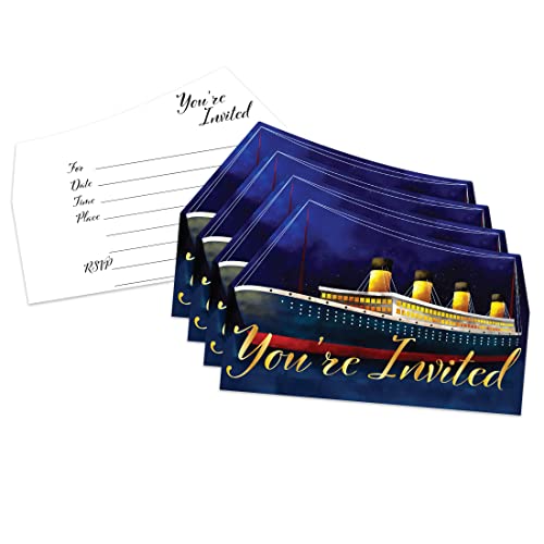Titanic Geburtstagsparty-Einladungen und Umschläge, Vorteilspackung (20 Stück) von Birthday Galore