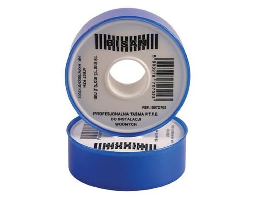 Bisan Teflon White PTFE Tape 15m x 19mm x 0.2 mm - Wasserfest - Klebeband - Dichtungsband - Blau - Kunststoff, Aluminium Bisan Teflon White PTFE Tape 15m x 19mm x 0.2 mm - Wasserfest - Klebeband - Dichtungsband - Blau - Kunststoff, Aluminium von Bisan