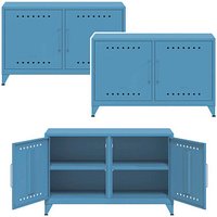 AKTION: 3 BISLEY Sideboards Fern Cabby, FERCAB605P3 blau 114,0 x 40,0 x 72,5 cm von Bisley