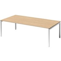 BISLEY Konferenztisch Cito ahorn, verkehrsweiß rechteckig, 4-Fuß-Gestell weiß, 240,0 x 120,0 x 65,0 - 85,0 cm BISLEY Konferenztisch Cito ahorn, verkehrsweiß rechteckig, 4-Fuß-Gestell weiß, 240,0 x 120,0 x 65,0 - 85,0 cm von Bisley