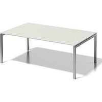 BISLEY Konferenztisch Cito grauweiß, silber rechteckig, 4-Fuß-Gestell silber, 200,0 x 120,0 x 74,0 cm von Bisley