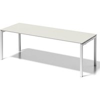 BISLEY Cito Schreibtisch grauweiß, verkehrsweiß rechteckig, 4-Fuß-Gestell weiß 220,0 x 80,0 cm BISLEY Cito Schreibtisch grauweiß, verkehrsweiß rechteckig, 4-Fuß-Gestell weiß 220,0 x 80,0 cm von Bisley