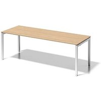 BISLEY Cito höhenverstellbarer Schreibtisch ahorn, verkehrsweiß rechteckig, 4-Fuß-Gestell weiß 220,0 x 80,0 cm BISLEY Cito höhenverstellbarer Schreibtisch ahorn, verkehrsweiß rechteckig, 4-Fuß-Gestell weiß 220,0 x 80,0 cm von Bisley