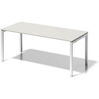 BISLEY Cito höhenverstellbarer Schreibtisch grauweiß, verkehrsweiß rechteckig, 4-Fuß-Gestell weiß 180,0 x 80,0 cm BISLEY Cito höhenverstellbarer Schreibtisch grauweiß, verkehrsweiß rechteckig, 4-Fuß-Gestell weiß 180,0 x 80,0 cm von Bisley